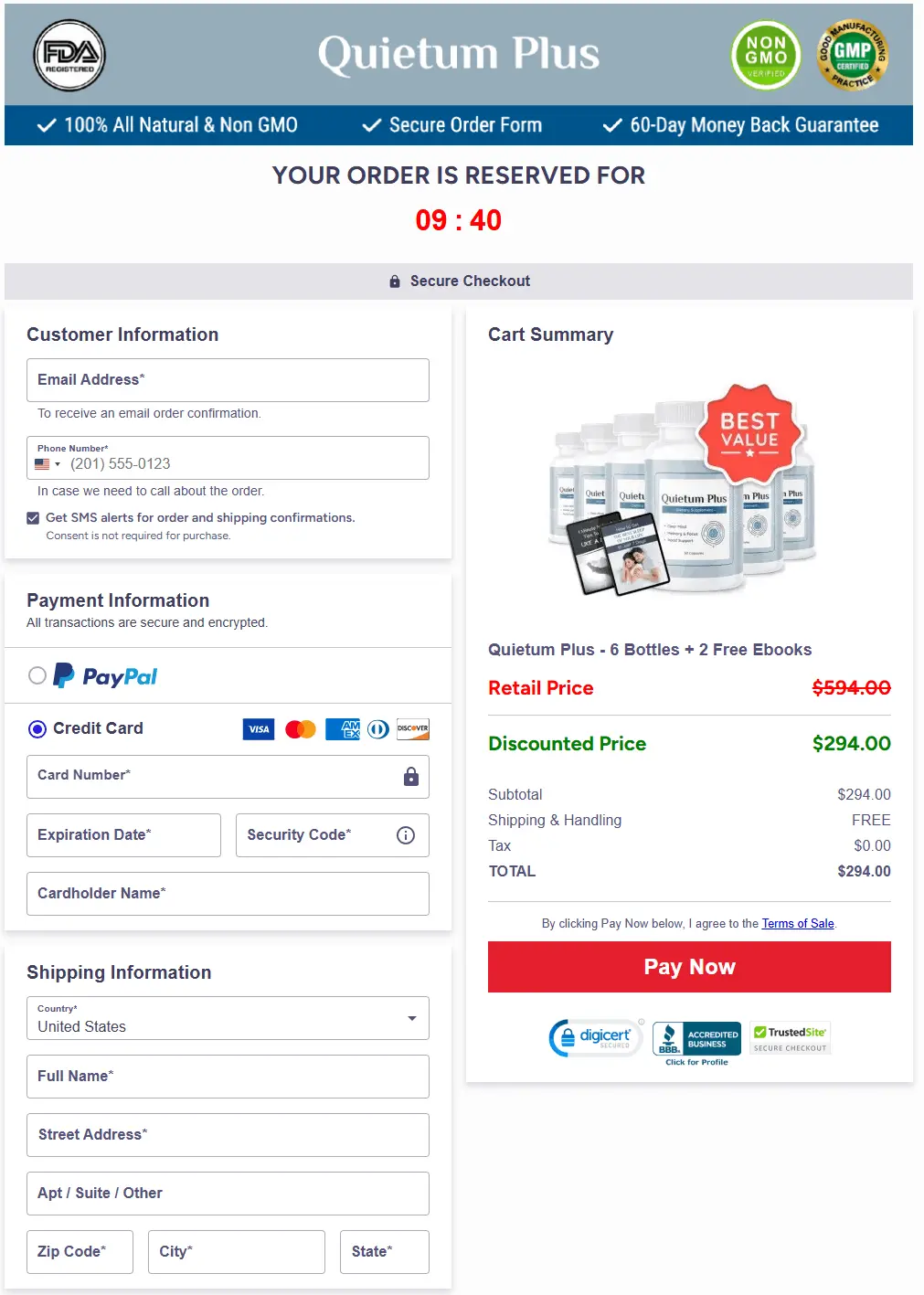 quietum-plus-secure-checkout-page